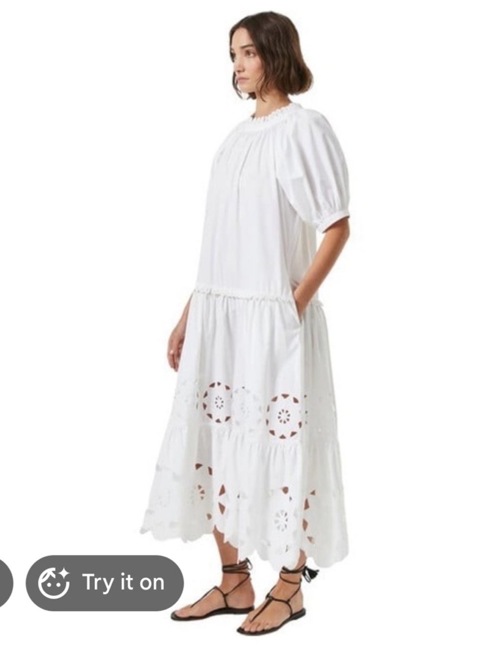 NWT Rhode Aderyn Dress White Eyelet Size XS